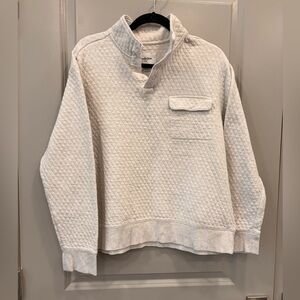 Goodfellow & Co Men's Cream Quilted Crewneck Sweater